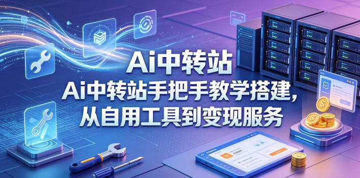 Ai中转站手把手教学搭建，从自用工具到变现服务-才疏云网创