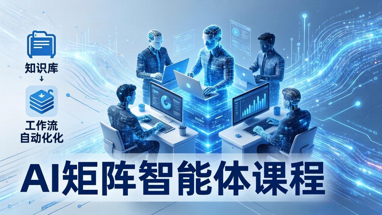 AI矩阵智能体实战：100个数字员工批量生产内容，文本知识库+工作流自动化全搞定-才疏云网创
