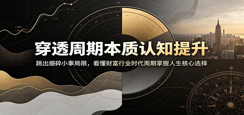 穿透周期本质认知提升：跳出细碎小事局限，看懂财富行业时代周期掌握人生核心选择-才疏云网创