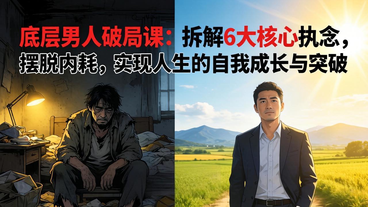 付费文章：底层男人破局课：拆解 6 大核心执念，摆脱内耗，实现人生的自我成长与突破-才疏云网创