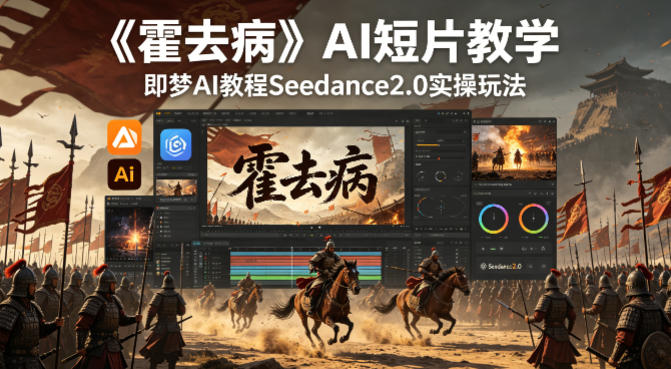《霍去病》AI短片教学，即梦AI教程Seedance2.0实操玩法-才疏云网创