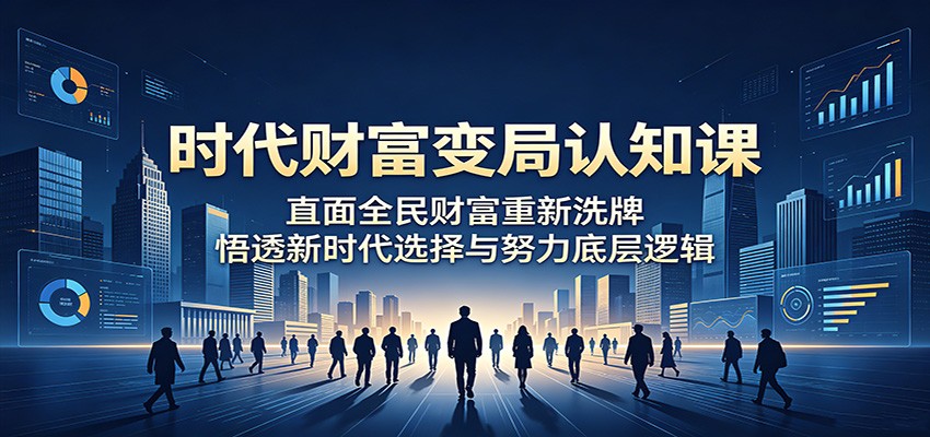 时代财富变局认知课：直面全民财富重新洗牌，悟透新时代选择与努力底层逻辑-才疏云网创