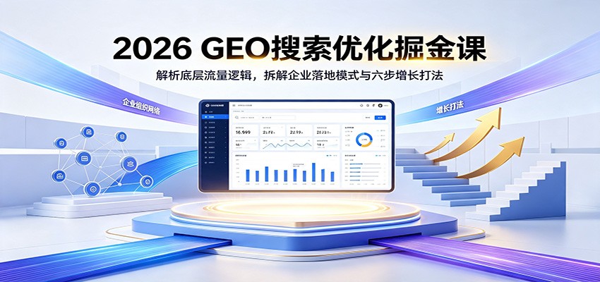 2026 GEO搜索优化掘金课：解析底层流量逻辑，拆解企业落地模式与六步增长打法-才疏云网创