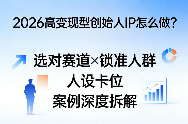 2026高变现型创始人IP怎么做？选对赛道×锁准人群×人设卡位×案例深度拆解-才疏云网创