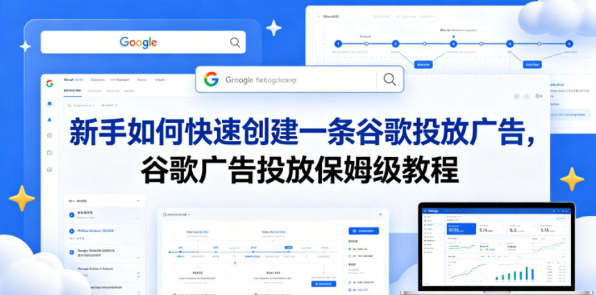 新手如何快速创建一条谷歌投放广告，谷歌广告投放保姆级教程-才疏云网创