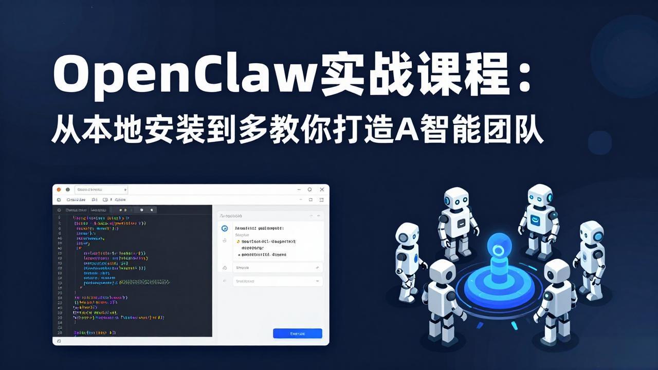 OpenClaw实战课程:从本地安装到多Agent协同,手把手教你打造AI智能团队-才疏云网创