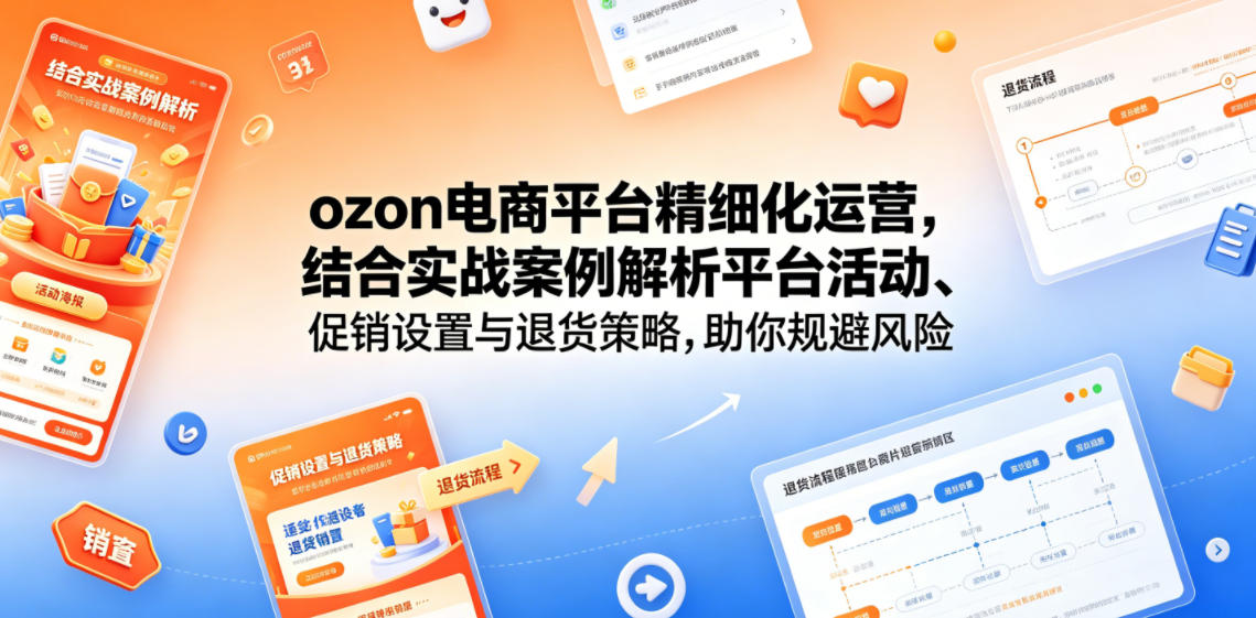 ozon电商平台精细化运营，结合实战案例解析平台活动、促销设置与退货策略，助你规避风险、提升销量-才疏云网创