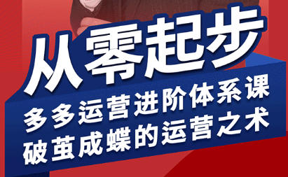 海神·拼多多运营进阶系统课(更新2026)-才疏云网创