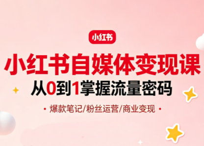 大漂亮·小红书自媒体变现课-才疏云网创