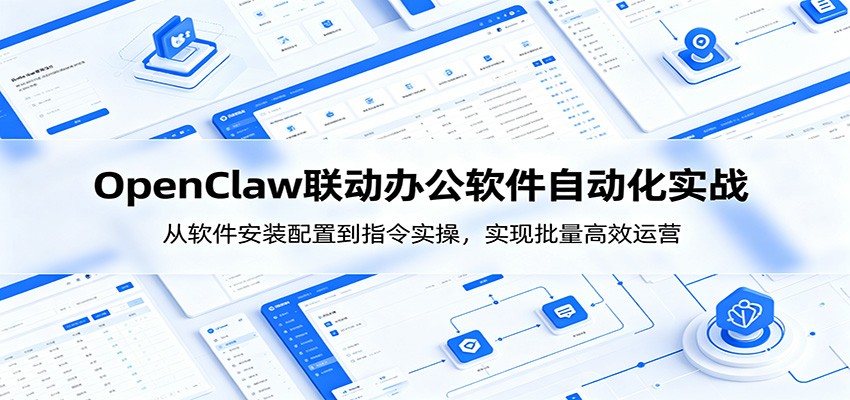 OpenClaw自动化实操课：从软件安装配置到指令实操，实现批量高效运营-才疏云网创