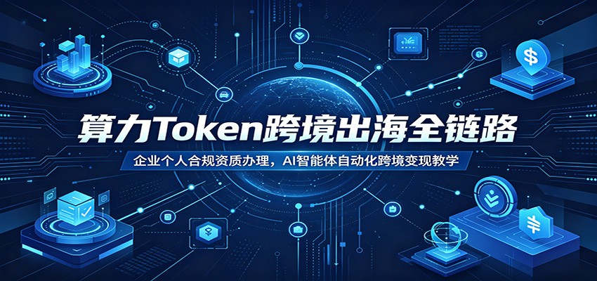 算力Token跨境出海全链路：企业个人合规资质办理，AI智能体自动化跨境变现教学-才疏云网创