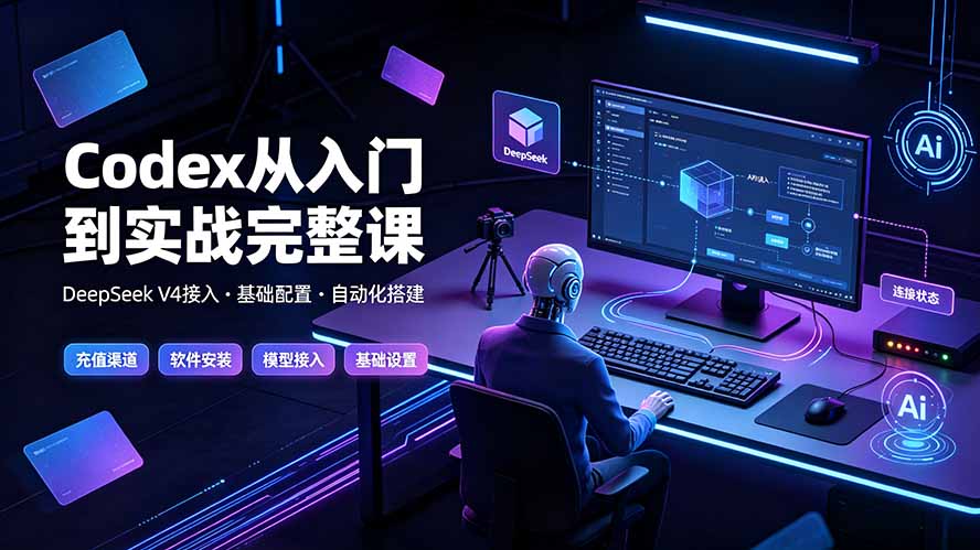 Codex从入门到实战完整课｜充值·安装·接入DeepSeek，记忆·插件·Skill·CLI·MCP全拆解-才疏云网创