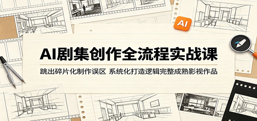 AI剧集创作全流程实战课：跳出碎片化制作误区，系统化打造逻辑完整成熟影视作品-才疏云网创