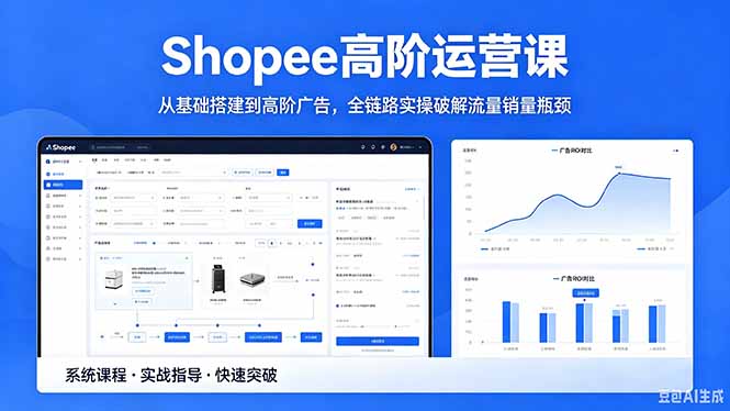 Shopee高阶运营课-2026年5月更新,从基础搭建到高阶广告,全链路实操破解流量销量瓶颈-才疏云网创