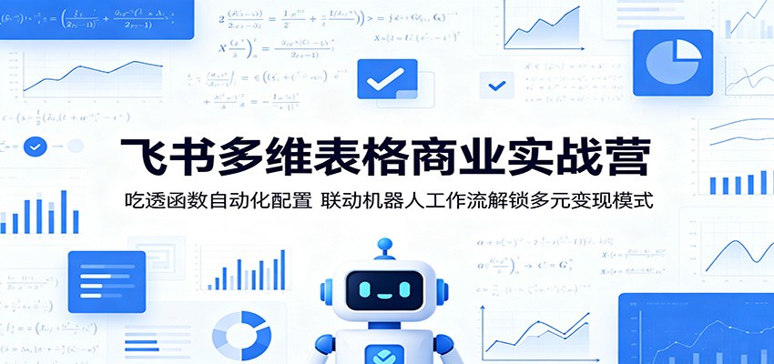 飞书多维表格商业实战营：吃透函数自动化配置，联动机器人工作流解锁多元变现模式-才疏云网创