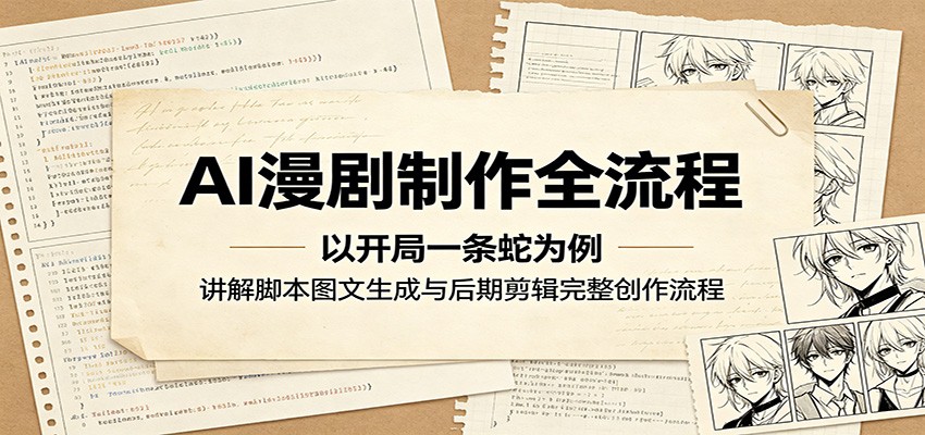 AI漫剧制作全流程：以开局一条蛇为例，讲解脚本图文生成与后期剪辑完整创作流程-才疏云网创