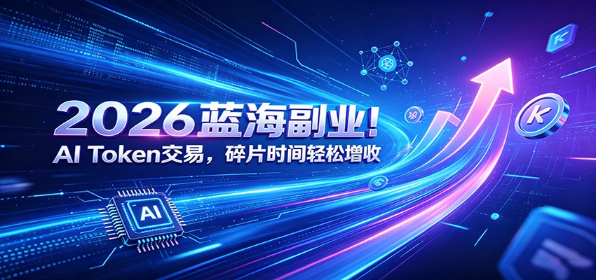 2026蓝海副业！AI Token交易，碎片时间轻松增收-才疏云网创