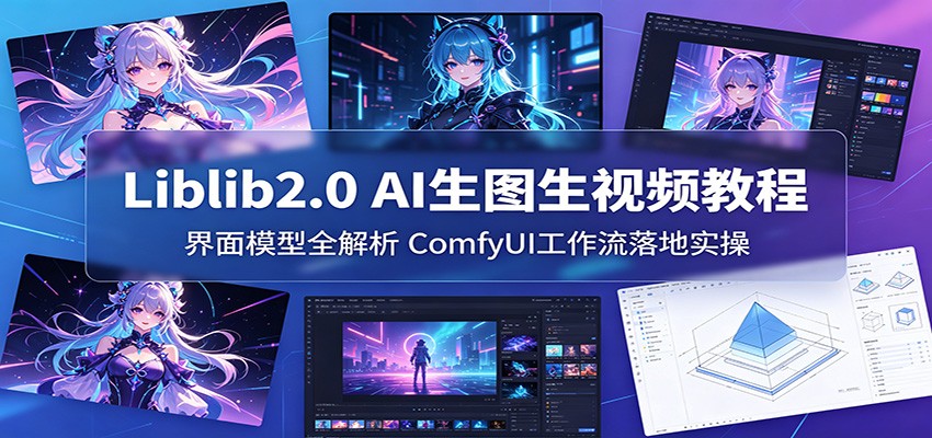 Liblib2.0 AI生图生视频教程：界面模型全解析，ComfyUI工作流落地实操-才疏云网创