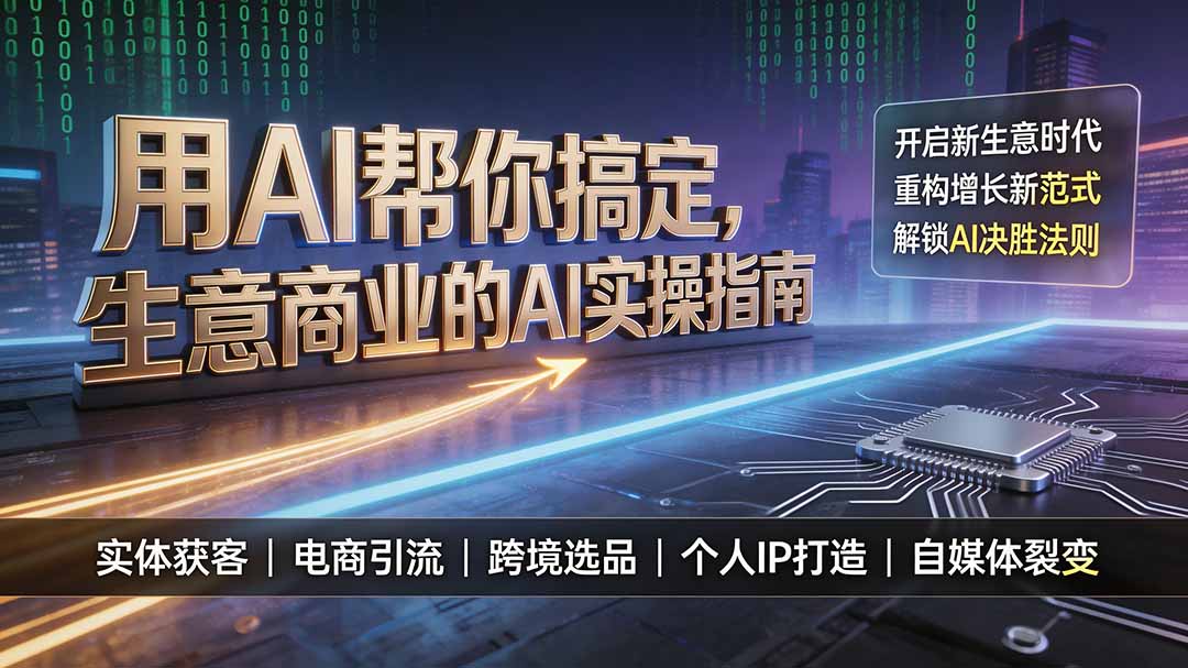 用AI帮你搞定，生意商业的AI实操指南，开启新生意时代，重构增长新范式，解锁AI时代决胜法则-才疏云网创