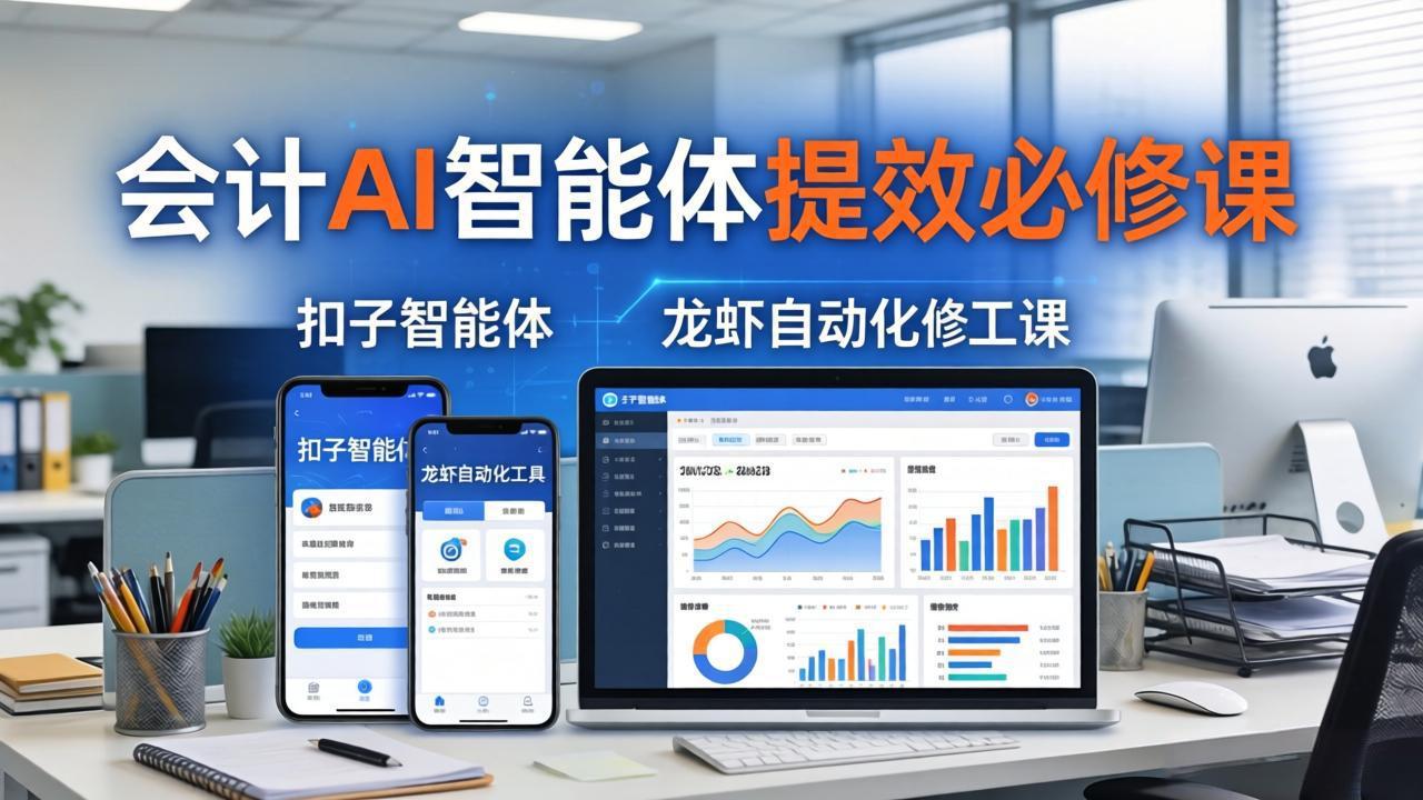 财务会计AI智能体提效必修课：扣子智能体+龙虾自动化+报表分析，一站式提升财务工作效率-才疏云网创