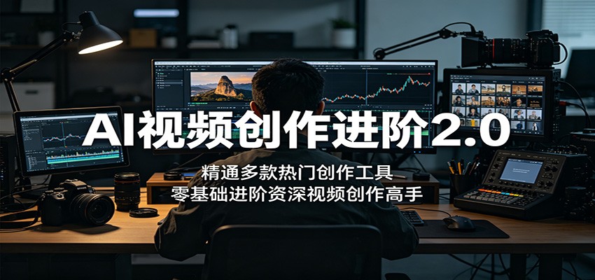 AI视频创作进阶2.0:精通多款热门创作工具,零基础进阶资深视频创作高手-才疏云网创
