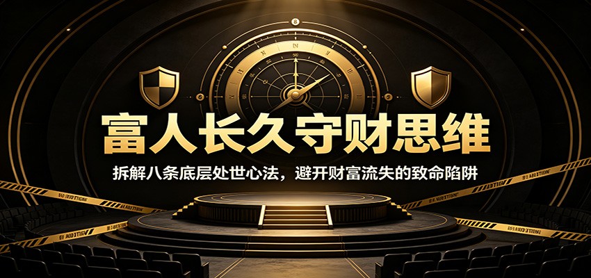 富人长久守财思维：拆解八条底层处世心法，避开财富流失的致命陷阱-才疏云网创