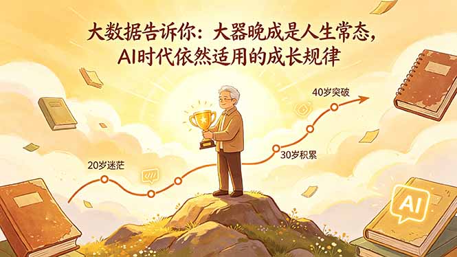 付费文章:大数据告诉你:大器晚成是人生常态,AI 时代依然适用的成长规律-才疏云网创