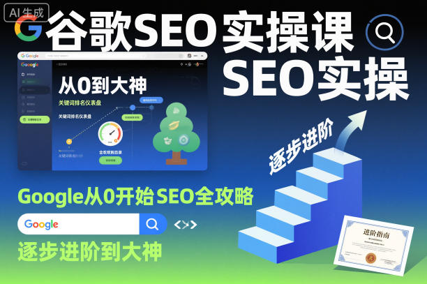 谷歌SEO实操课，Google从0开始SEO全攻略，逐步进阶到大神(更新26年)-才疏云网创