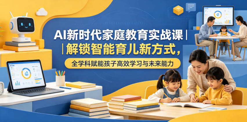 AI新时代家庭教育实战课|解锁智能育儿新方式,全学科赋能孩子高效学习与未来能力-才疏云网创