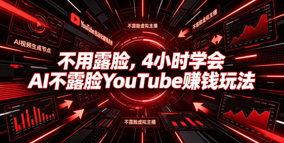 不用露脸，4小时学会AI不露脸YouTube賺钱玩法【原创双语字幕】-才疏云网创