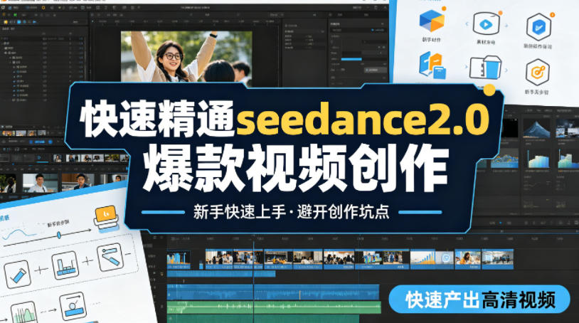 快速精通seedance2.0爆款视频创作，快速产出高清视频，避开大量创作坑点，新手也能快速上手-才疏云网创