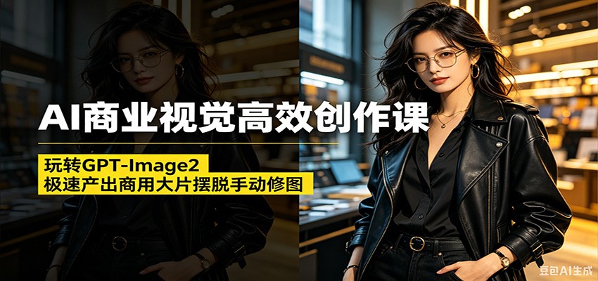 AI商业视觉高效创作课：玩转GPT-Image2，极速产出商用大片摆脱手动修图(更新)-才疏云网创