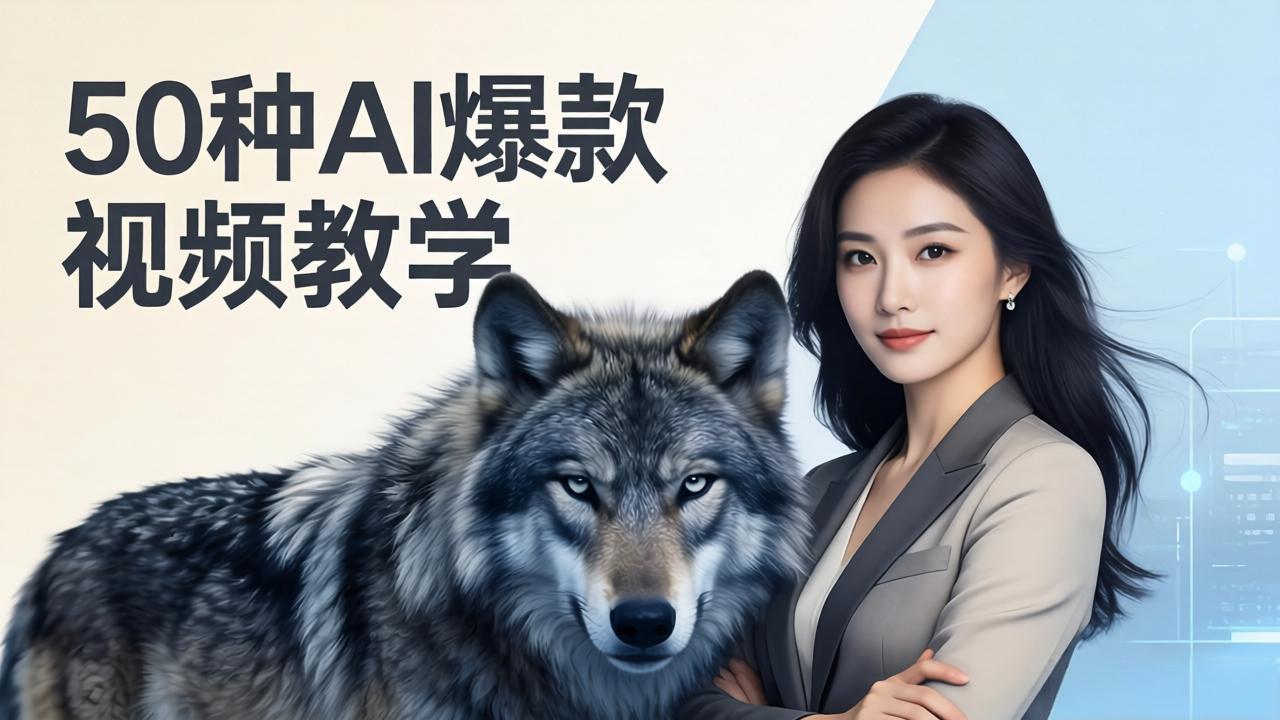 50种AI爆款视频教学：影视级古诗词+治愈萌宠+山海经蛟龙，高阶宝典商业落地-才疏云网创