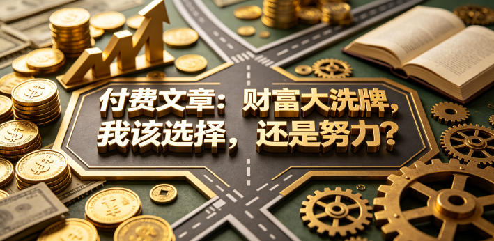 付费文章:财富大洗牌,我该选择,还是努力?-才疏云网创