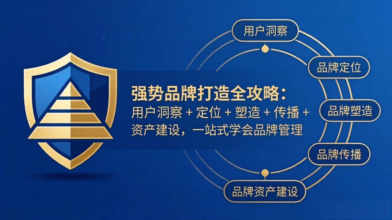 强势品牌打造全攻略：用户洞察 + 定位 + 塑造 + 传播 + 资产建设，一站式学会品牌管理-才疏云网创