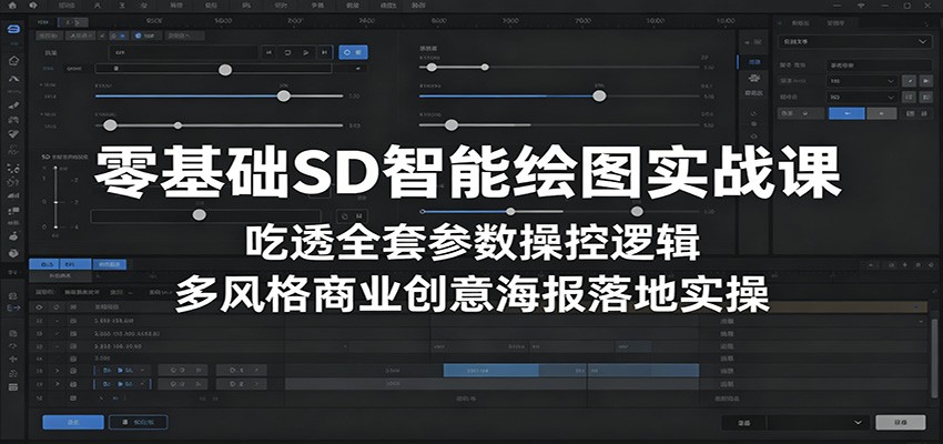零基础SD智能绘图实战课：吃透全套参数操控逻辑，多风格商业创意海报落地实操-才疏云网创