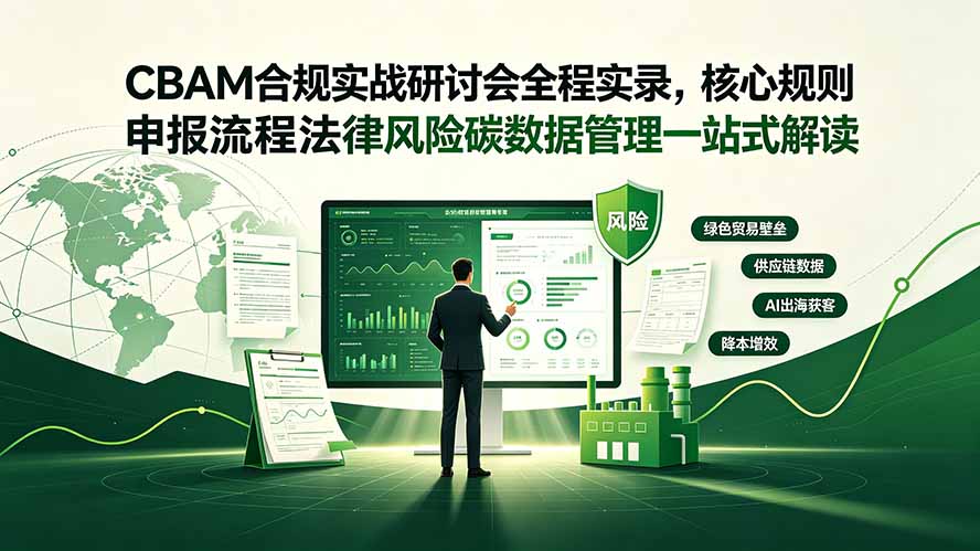 CBAM合规实战研讨会全程实录，核心规则申报流程法律风险碳数据管理一站式解读-才疏云网创