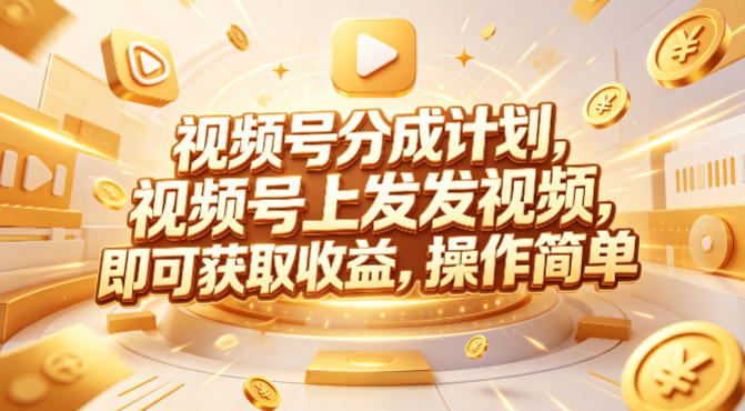 视频号分成计划，599元众筹的Red团队课程，视频号上发发视频，即可获取收益，操作简单-才疏云网创