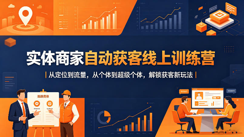 实体商家自动获客线上训练营|从定位到流量,从个体到超级个体,解锁获客新玩法-才疏云网创