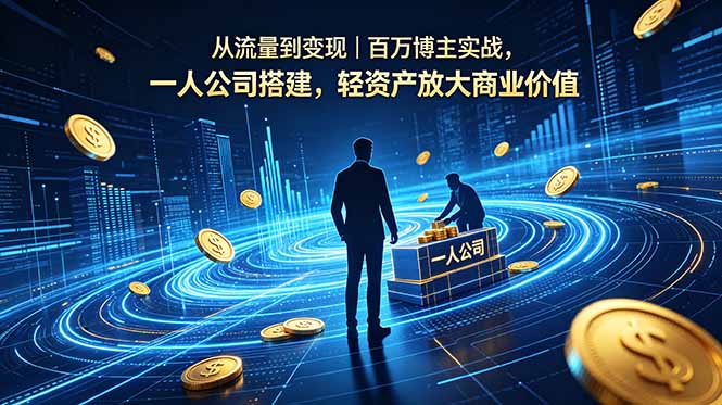 从流量到变现｜百万博主实战，一人公司搭建，轻资产放大商业价值-才疏云网创