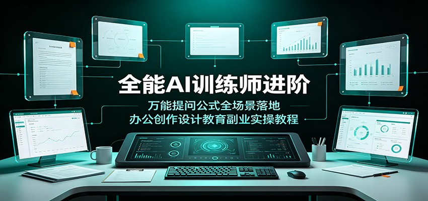 全能AI训练师进阶：万能提问公式全场景落地，办公创作设计教育副业实操教程-才疏云网创