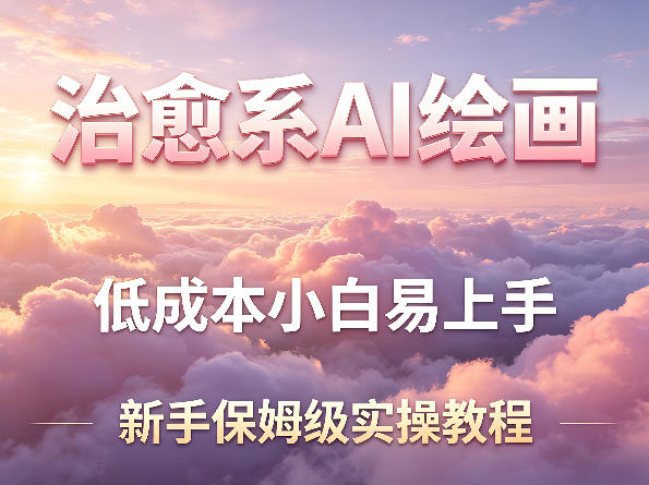治愈系AI绘画提示词项目，低成本小白易上手，每天10分钟，新手保姆级实操教程-才疏云网创