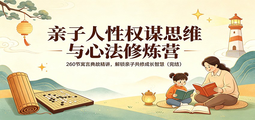 亲子人性权谋思维与心法修炼营：260节寓言典故精讲，解锁亲子共修成长智慧(完结)-才疏云网创