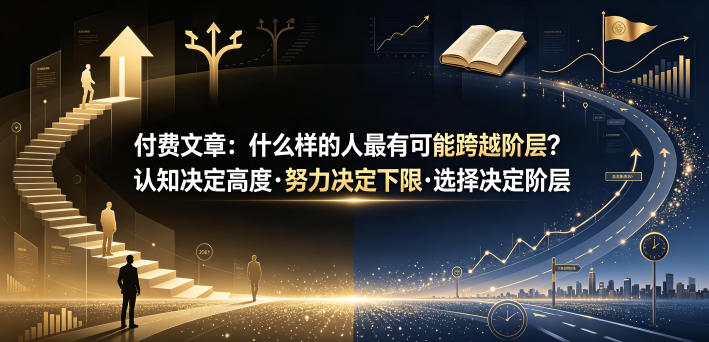 付费文章：什么样的人最有可能跨越阶层？认知决定高度·努力决定下限·选择决定阶层-才疏云网创