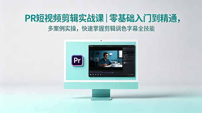 PR短视频剪辑实战课｜零基础入门到精通，多案例实操，快速掌握剪辑调色字幕全技能-才疏云网创