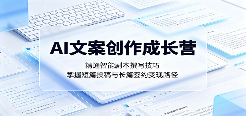 AI文案创作成长营:精通智能剧本撰写技巧,掌握短篇投稿与长篇签约变现路径-才疏云网创