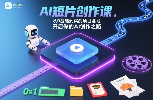 AI短片创作课，从0基础到实战项目落地，开启你的AI创作之路(更新0411)-才疏云网创