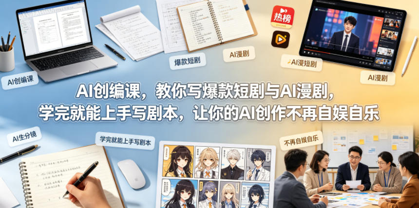 AI创编课,教你写爆款短剧与AI漫剧,学完就能上手写剧本,让你的AI创作不再自娱自乐(更新0521)-才疏云网创