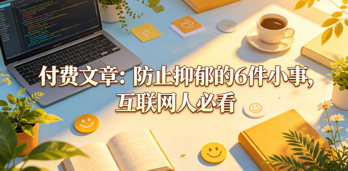 付费文章:防止抑郁的6件小事,互联网人必看!-才疏云网创