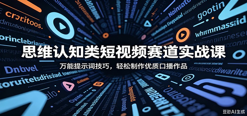 思维认知类短视频赛道实战课:万能提示词技巧,轻松制作优质口播作品-才疏云网创